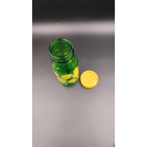 VTG Anchor Hocking ReaLemon Lemon Juice Green Glass Jar Canister Granny Core Qt - Picture 5 of 8